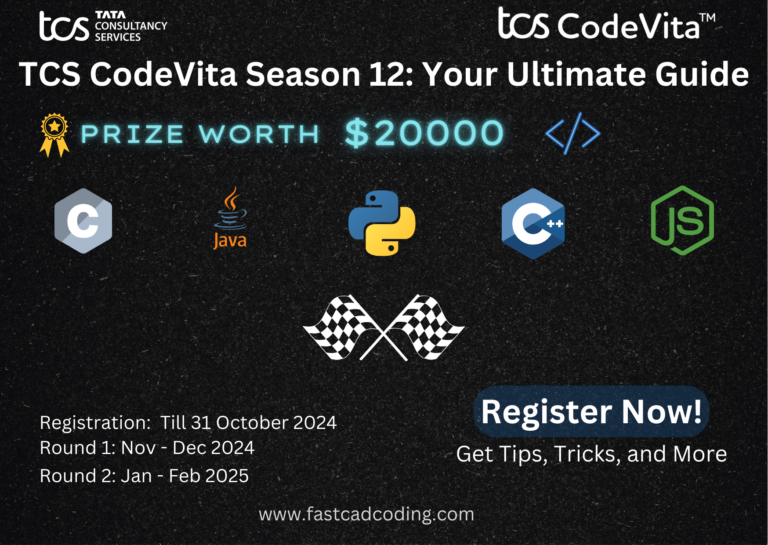 TCS CodeVita (Season 12): Global Coding Contest 2024 – 2025.